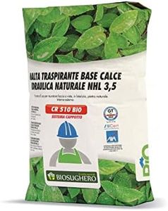 Biosughero - Malta adesiva-rasante a base calce naturale per cappotti in sughero CR 510 BIO - Conf. da 25 kg (5 sacchi da kg 25)