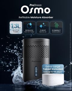 Pro Breeze Osmo Dehumidifier 700g – Black Moisture Absorber