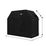 Grill Cover - Garden Home Up to 64" Wide, Water Resistant, Air Vents, Padded Handles, Elastic Hem Cord - Heavy Duty Burner Gas BBQ Grill Cover