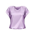 Generic Coupons & Promo Codes Spring and Summer Ladies Tops for UK 2024 Women's Short Sleeve Satin Shirt Casual Round Neck T Shirt Large Women's Tops Dressy Crewneck Blouses Elegant (PP1, L)