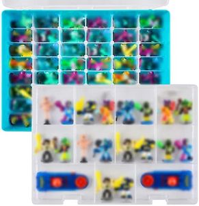 Case Compatible with Akedo Ultimate Arcade Warriors Figures Packs, Mini Battling Action Character Collector Storage Organizer Fits for Battle Arena/for Legendary Attack Toy Figure (Box Only) Blue