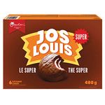 Vachon The Super Jos Louis Cakes with Layers of Sponge Cake, Creamy Filling and Chocolatey Coating, Delicious Dessert and Snack, Contains 6 Individually Wrapped Cakes, 480 Grams