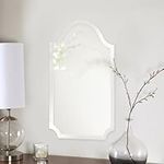 Howard Elliot Archaed Beveled Wall Mirror, Mirrored Glass Finish Rectangular Mirror Perfect for Bedroom, Bathroom or Any Room, Ready to Hang16 x 27, 36lbs