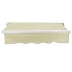 Greenbay 2.5x2m Garden Awning Replacement Fabric Top Cover Front Valance Cream