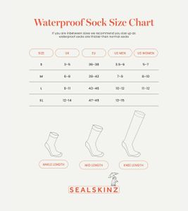 SEALSKINZ Waterproof Merino Wool Socks – Breathable, Unisex