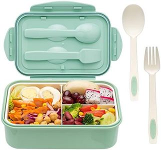 Bento Boxes for Adults - Bento Lunch Box for Kids Childrens with Spoon & Fork - Durable, Leak-Proof for On-The-Go Meal, BPA-Free and Food-Safe Materials