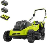 SnapFresh Electric Lawn Mower - 40V 16” Cordless Lawn Mower with 4.0Ah Battery x 2 and Fast Charger Included - Battery Operated Push Lawn Mowers with Bagger, Brushless Motor