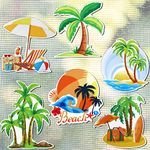 6 Pairs Palm Tree Screen Door Magnets Double Sided Screen Stickers Decorative Flexible Screen Door Protector Magnetic Multicolor Refrigerator Summer Beach Magnets for Sliding Doors Screen