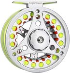 ANGLER DREAM pre-Loaded (1/2WT 3/4WT 5/6WT 7/8WT) Fly Reel with Line Combo Aluminum Alloy Large Arbor Fly Fishing Reels Weight Forward Fly Line with Braided Backing Tapered Leader