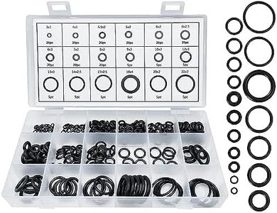 Ziciner 225 PCS O-Ring Assortment Kit Set, Premium Rubber Gasket AC System Seal Kits, Universal Gasket Washer for Car, Professional Plumbing, Faucet, Mechanic, Repairs, Air or Gas Connections