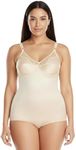 Rago Style 9190 | Light Control Body Briefer | Soft Silky Nylon-Lycra| Seamless Everyday Shaping | Made in USA | Beige / 34B