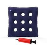 lefeke Air Inflatable Seat Cushion for Pressure Sores, Pressure Cushions for Bottoms, Anti Bedsore Mattress Wheelchair Seat Cushion Square Car Sitting Pillow Cushion with Pump(Dark Blue)