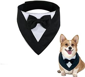 Bandana de Esmoquin para Perro, 1 Pieza Ajustable Formal para Boda, Bandana para Perro, Traje de Boda, Bandana para Perros pequeños y medianos