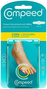 Compeed Corn Plasters, Advanced Corn Care Cushions, 10 Count Corn Toe Pads (2 Packs) - Packaging may Vary