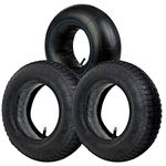 SPARES2GO 3.50 x 8 Tyre Wheel Barrow Scooter Trolley Trailer Cart x 2 Innertube x 3