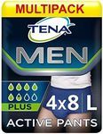 Multipack 4X TENA Men Active Fit Pants Large (1010ml) 8 Pack Incontinence Protection