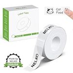 NELKO P21 Label Maker Tape, Adapted Label Print Paper, 14x40mm (0.55"x1.57"), Standard Laminated Office Labeling Tape Replacement, Multipurpose of Home, Office, School, 180 Labels/Roll, Transparent