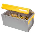 Plano Edge Master Crankbait XL Tackle Storage Tackle Organization with Rust Prevention, Clear/Yellow