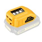 USB Adapter Compatible with Dewalt 10.8V/14.4V/18V Lithium Ion Battery Packs YEX-BUR Cordless USB Charger Power Source Portable Converter Charging Adapter for USB Mobile Devices