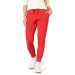 Amazon Essentials Women's Relaxed Fit Fleece Jogger Sweatpant, Red, X-Small