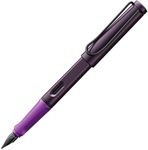 LAMY safari violet-blackberry - Fountain Pen with ergonomic grip & polished steel nib in size M - ideal for any Writing & Calligraphy - including LAMY T 10 blue cartridge - Right-Handed