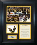 Framed 2022-23 Boston Bruins The Greatest Team Ever Assembled Record Wins & Points - Patrice Bergeron Facsimile Laser Engraved Signature Auto 11"x14"Hockey Photo Sig Collage