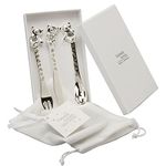 Baby Christening Twinkle Twinkle Silverplated 3 Piece Cutlery Set - Knife Fork & Spoon CG307C