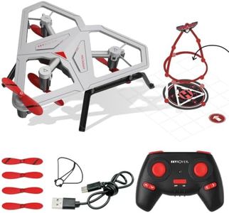 A ALPHA RC Plane for Kids DeltaDart Challenge, 2.4GHz DIY Obstacle Course Airplane Toy, Rechargeable Flying Game, Beginner-Friendly Indoor Plane for Tabletop Play, Detachable Bumper Guard
