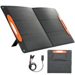 HOMCOM 100W Portable Solar Panel, Foldable Solar Charger with USB-A & USB-C Fast Charging Output, IP67 Waterproof for Mobile Phone, Flashlight, Fans, Camping, Backpacking, Hiking