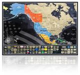 USA Scratch Map with States Flags - North America Scratch Map to Track Travel - Made in Europe - 16.54 x 11.7 In