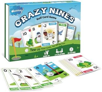 Westant Crazy Nines Golf Card Game - Kids and Adult Card Games for Game Night, The Perfect Golf Gifts for Family, Kids and Adult Party Games - Funny Design Cards