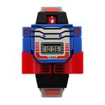 VIGOROSO Boys Children Kids Digital Pu Watch Transformers Bumblebee Cartoon Wristwatch (Gray Band)