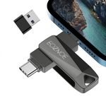 EOZNOE 256 GB Photo Stick for iPhone/iPad/Android/Laptop/PC, USB Flash Drive Memory Stick For Phone Stores More Photos and Videos without App