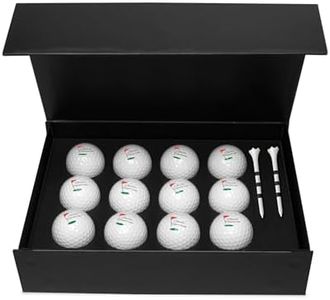 Infusion Personalized Golf Ball Gift Set - Monogrammed Golf Balls - 12 Custom Golf Balls Plus 2 Tees (GB-87)