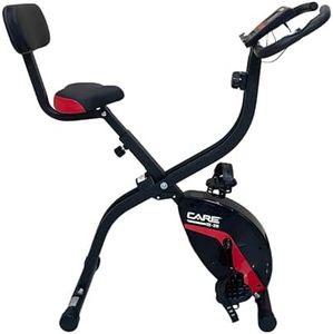 Care Fitness - Vélo d'Appartement Pliable - CV-315-7 Fonctions - Pédales Lestées & Sanglés pour un bon Maintien - 10 Niveaux de Résistance - Freinage Magnétique