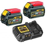 DEWALT DCB546 18v 54v XR Flexvolt 6.0ah Battery Twin Pack + DCB116 Fast Charger