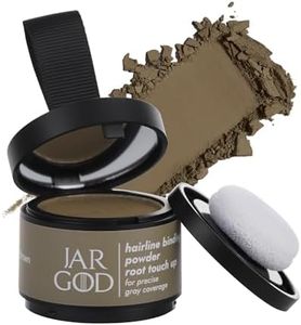 JARGOD Hairline Root Touch-Up Concealing Powder for Instant Gray Coverage and Highlights for Women & Men (0.14 Ounce, Light Brown)