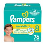 Diapers Size 8, 76 Count - Pampers Swaddlers Disposable Baby Diapers (Packaging & Prints May Vary)