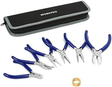 WORKPRO 7-Piece Jewelers Pliers Set, Jewelry Making Tools Kit with Easy Carrying Pouch (Blue)