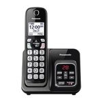 PANASONIC KX-TGD530M Expandable Cordless Phone with Call Block and Answering Machine - 1 Handset, Metallic Black, 1 Hanset