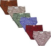 Lux Cozi Boys Outer Elastic Stripe Briefs Pack of 6 (Stripe_OE_75)