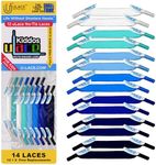 uLace Kiddos No-Tie Shoelaces - Elastic Shoe Laces for Sneakers | Stretchy, Elastic Laces | Easy Installation - 14 Laces