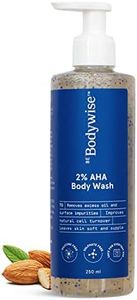 Be Bodywise 2% AHA Body Wash | With 1% Lactic Acid, Glycolic Acid & 4% Glycerin | Exfoliates & Promotes Glowing Skin | Smoothens Rough & Bumpy Skin | Daily Use Shower Gel | 250ml