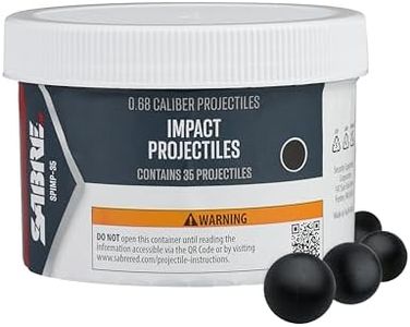 Sabre Home Defense Projectile Launcher, Large Size with (7) 0.68 Cal. Impact Projectiles, 40% More Stopping Power for Extra Home Protection, Holds Up to 7 Projectiles