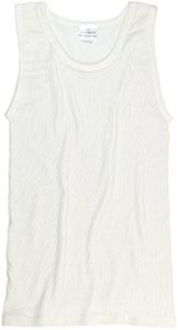 Camiseta sin mangas de JOCKEY / Hasta Talla 5XL - Blanco Acanalado doble - algodón, blanco, blanco, 100 % 100% algodón algodón, hombre, XXL