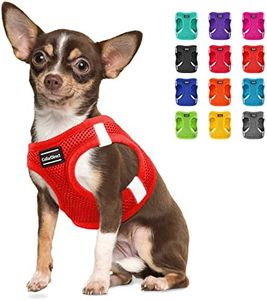 CollarDirect Step-in Reflective Dog Harness - Any Weather Air Mesh for Small and Medium Dogs Easy to Put On and Off (Size S, Light Red)