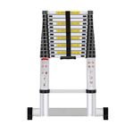 Welbuilt 5.4 Meter (18 Ft) Portable & Compact Aluminium Telescopic Ladder | EN131 Certified 14 Steps Foldable Multipurpose Step Ladder for Home & Outdoor use