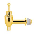 Genericer Beverage Dispenser Replacement Spigot,Copper Faucet Tap Wine Beer Barrel Beverage Drink Dispenser Replacement Spigot Chrome for Home and Party (1.2 cm) (Golden12mm)