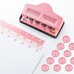 Gocreate Pink Disc-Bound Planner Hole Punch Adjustable Mushroom Hole Puncher for Disc-Bound Planners,Punch Your Own Paper,Notebooks Pink