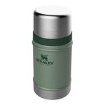 Stanley Classic Legendary Food Jar 0.7L - Hot For 15 Hours - BPA-Free Stainless Steel Food Flask - Leakproof Lid Doubles as Cup - Thermal Lunch Box For Hot Food - Dishwasher Safe - Hammertone Green